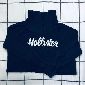 ✰ hollister cropped boyfriend tee hoodie